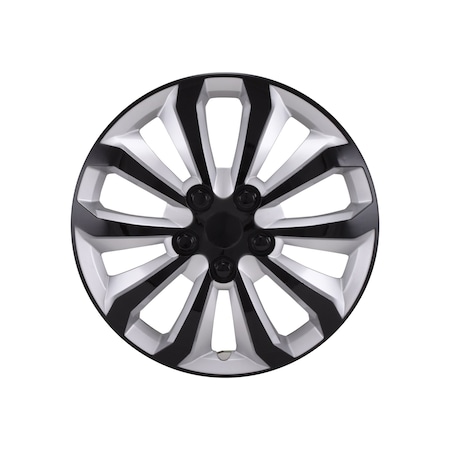 Coast2Coast WHEEL COVER, WC 10 SPOKE, SIL/BLK 15, SET OF 4 106115SB